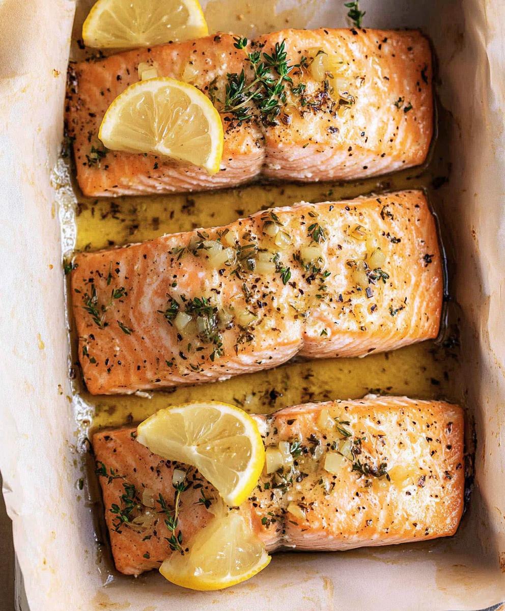 Garlic Butter Baked Salmon Recipe