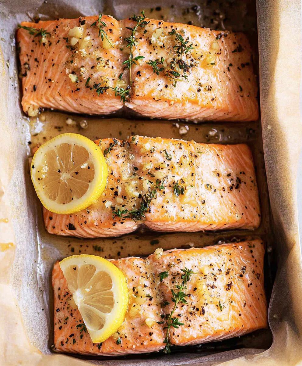 Garlic Butter Baked Salmon Recipe