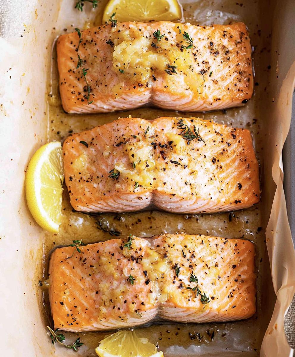 Garlic Butter Baked Salmon Recipe