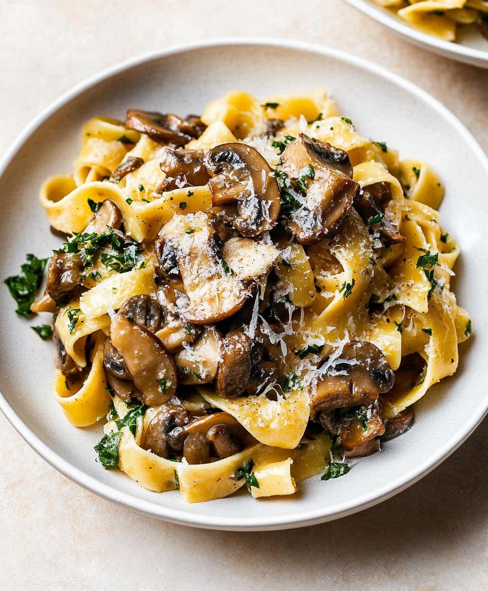 Garlic Mushroom Pasta Recipe