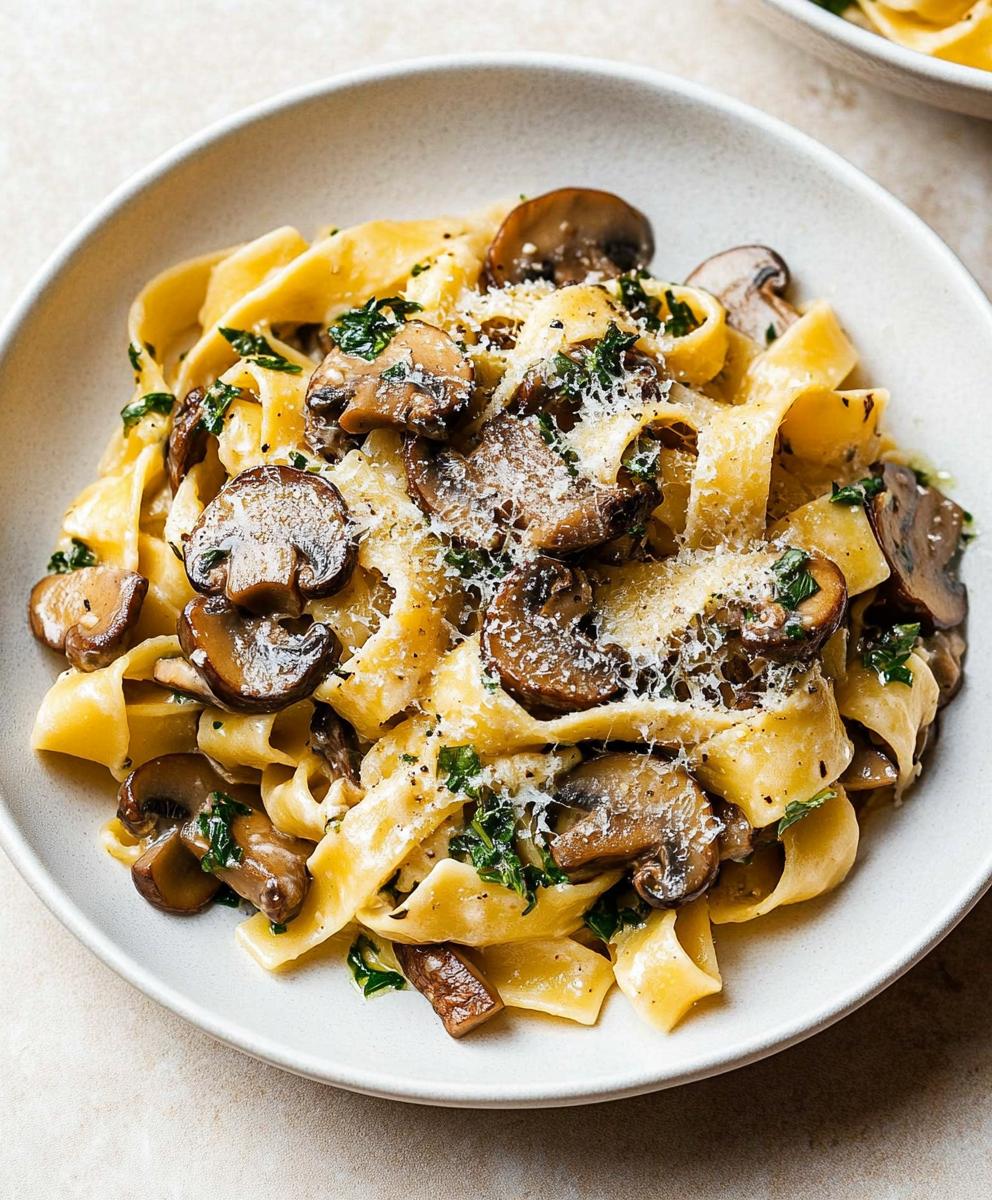Garlic Mushroom Pasta Recipe
