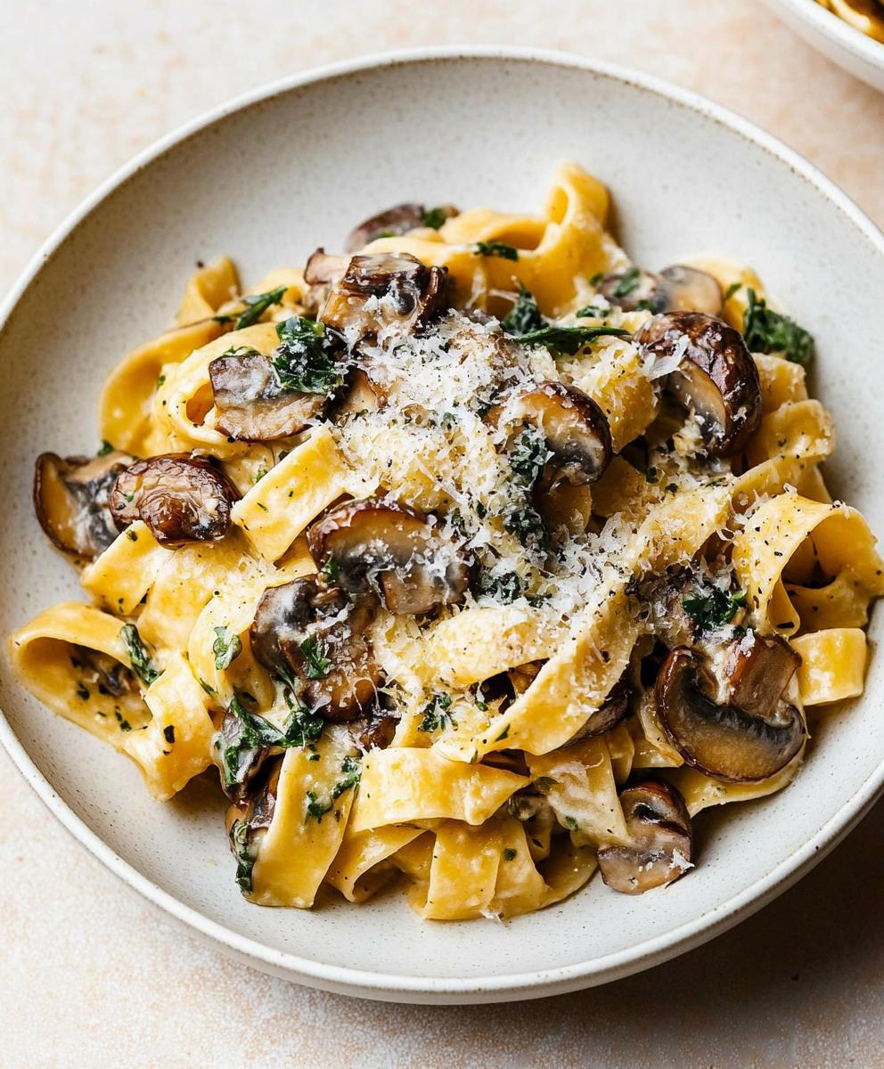Garlic Mushroom Pasta Recipe