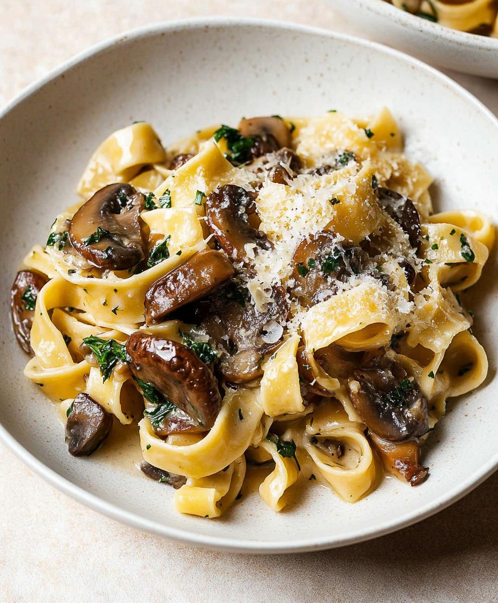 Garlic Mushroom Pasta Recipe