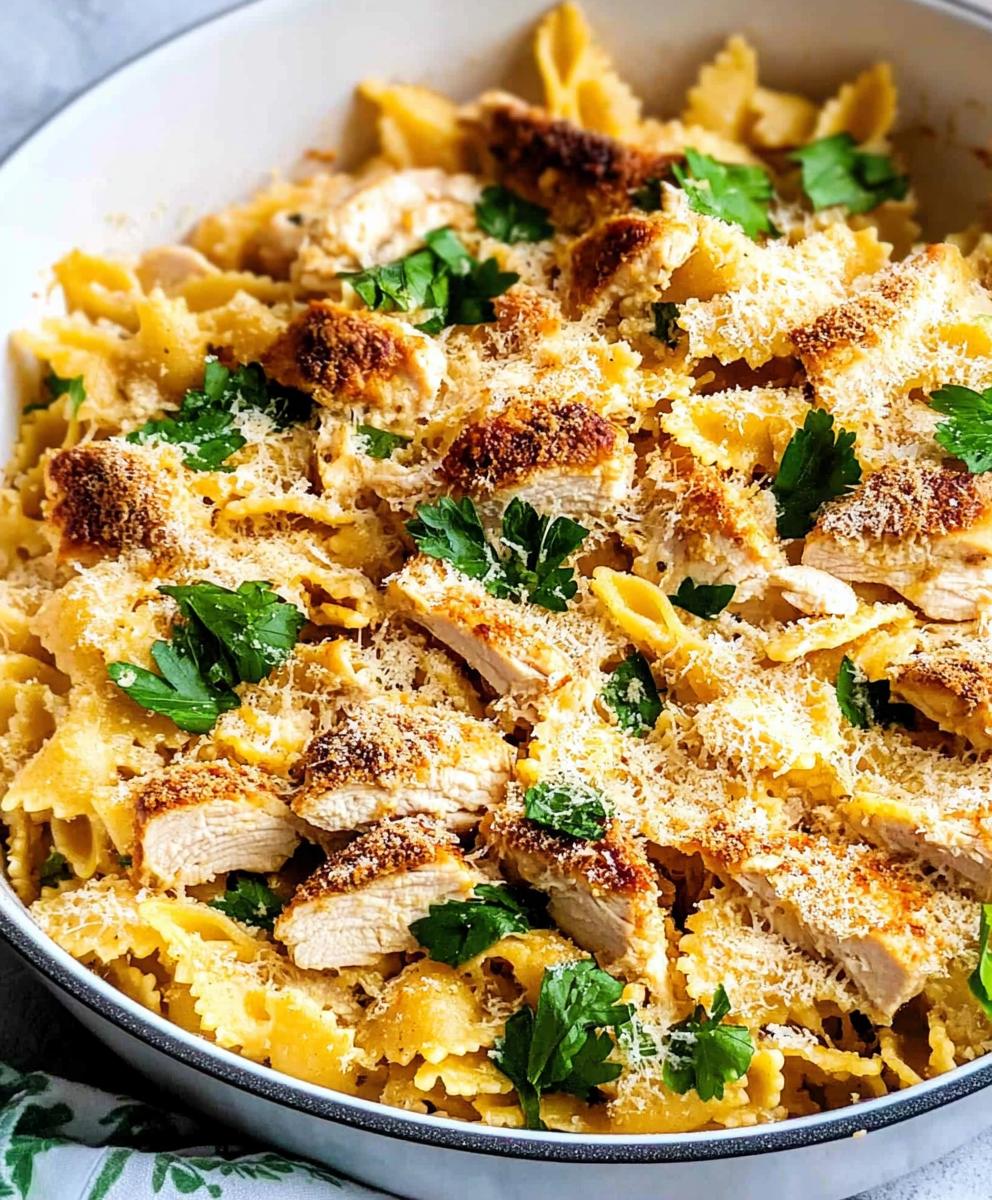 Garlic Parmesan Chicken Pasta Bake Recipe