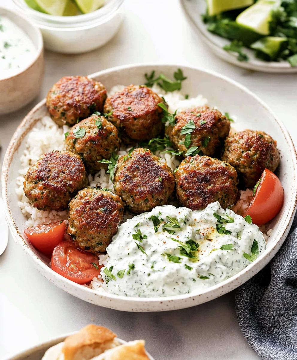 Greek Turkey Meatballs With Tzatziki Recipe