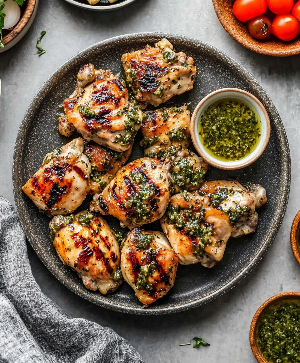 Grilled Chicken Thighs With Chimichurri Recipe