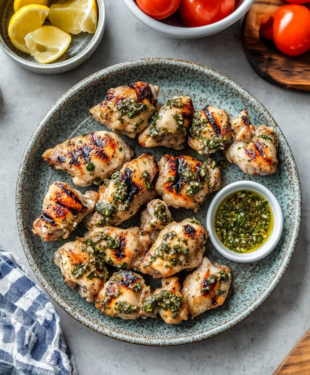 Grilled Chicken Thighs With Chimichurri Recipe