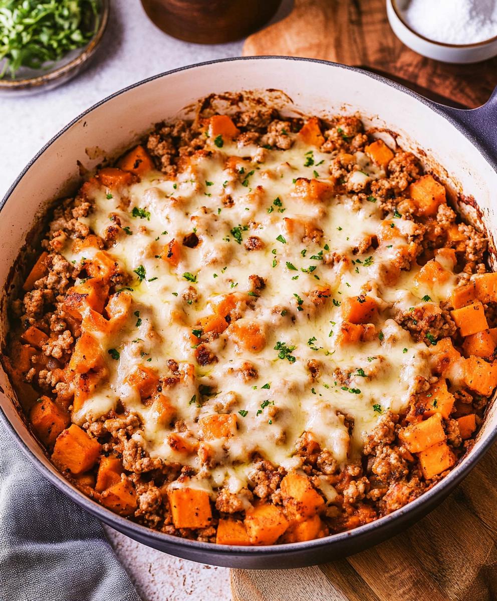 Ground Turkey Sweet Potato Bake Recipe