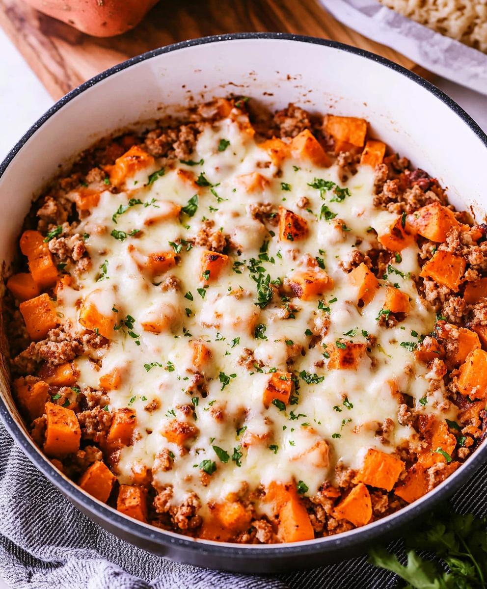 Ground Turkey Sweet Potato Bake Recipe