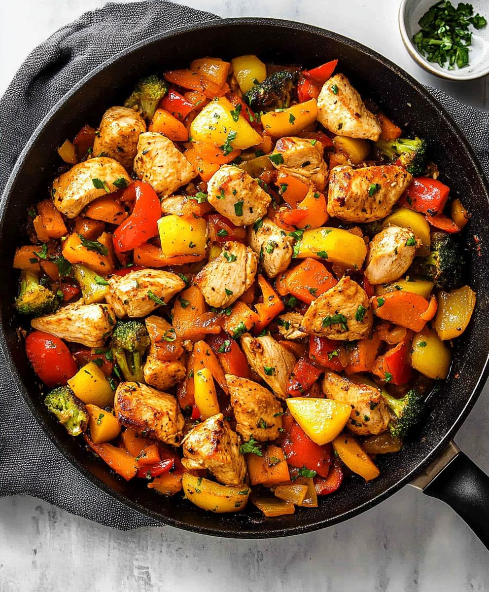 Healthy Chicken And Vegetables Skillet Recipe