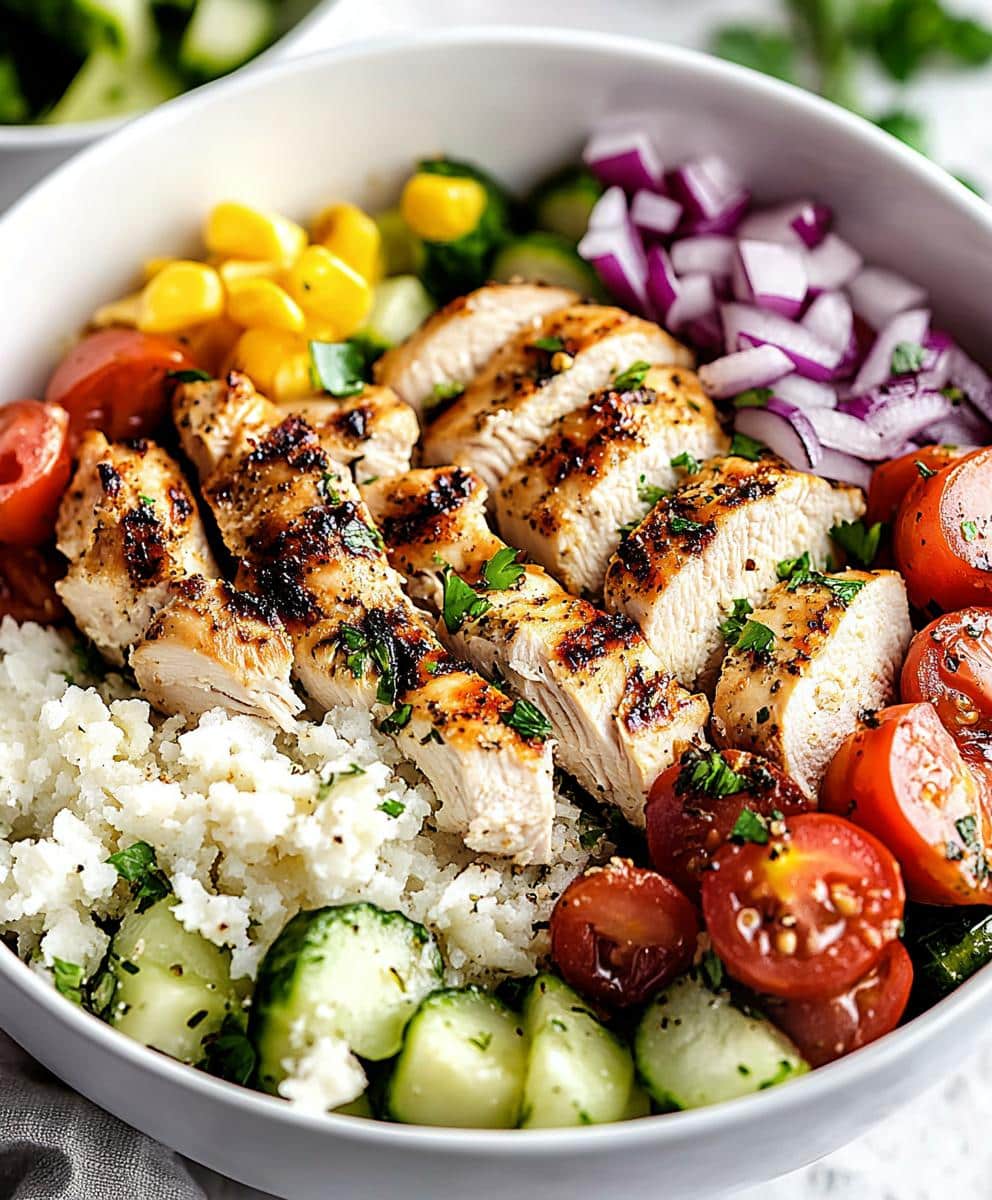 Healthy Greek Chicken Bowls Recipe