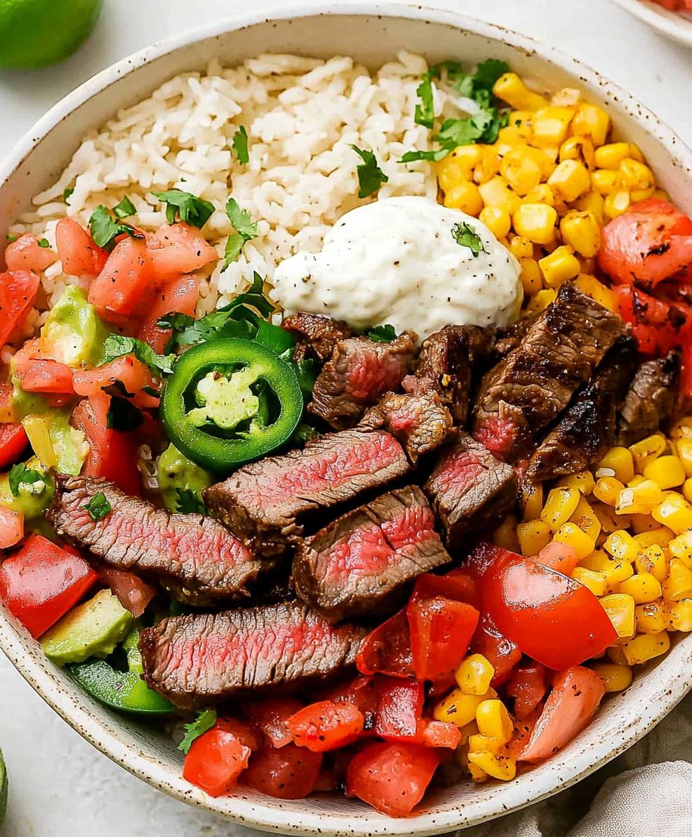 High Protein Steak Fajita Bowl Recipe