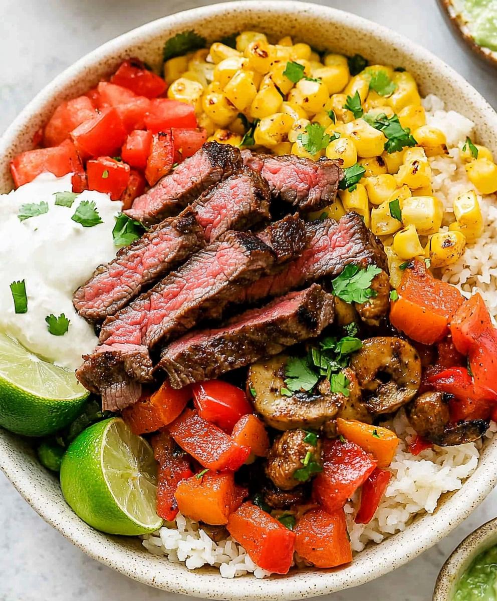 High Protein Steak Fajita Bowl Recipe