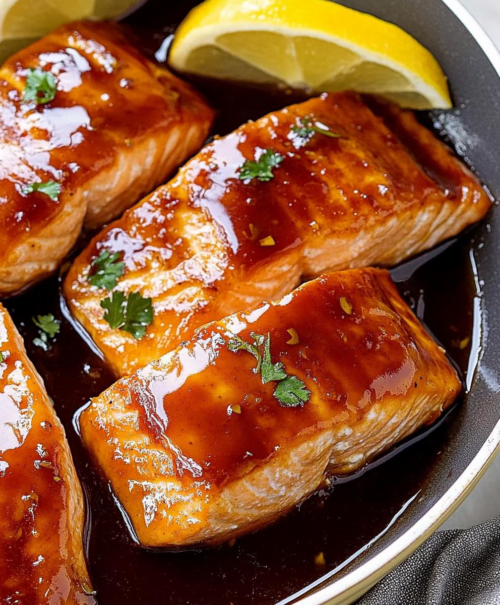 Honey Garlic Glazed Salmon Recipe