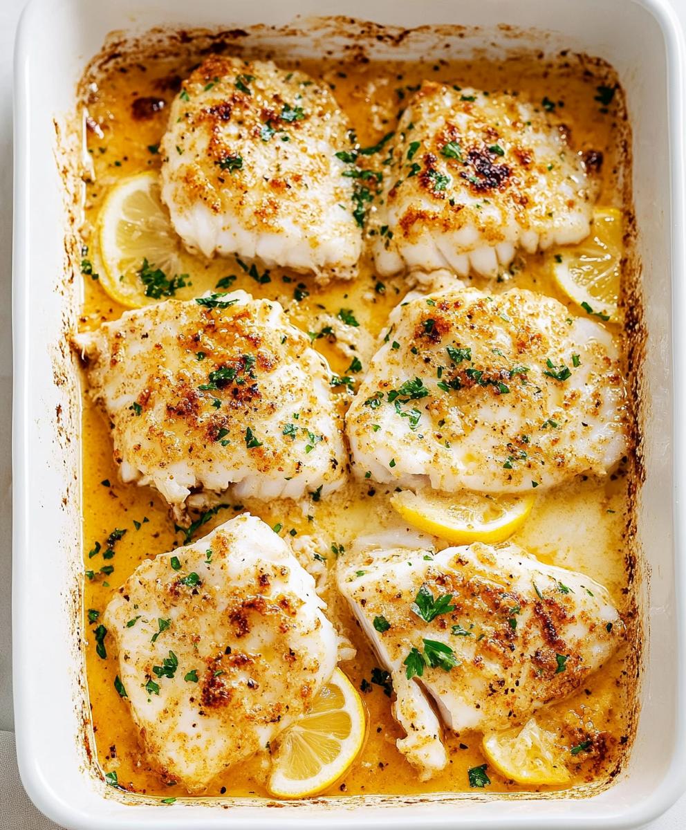Lemon Butter Baked Cod Recipe
