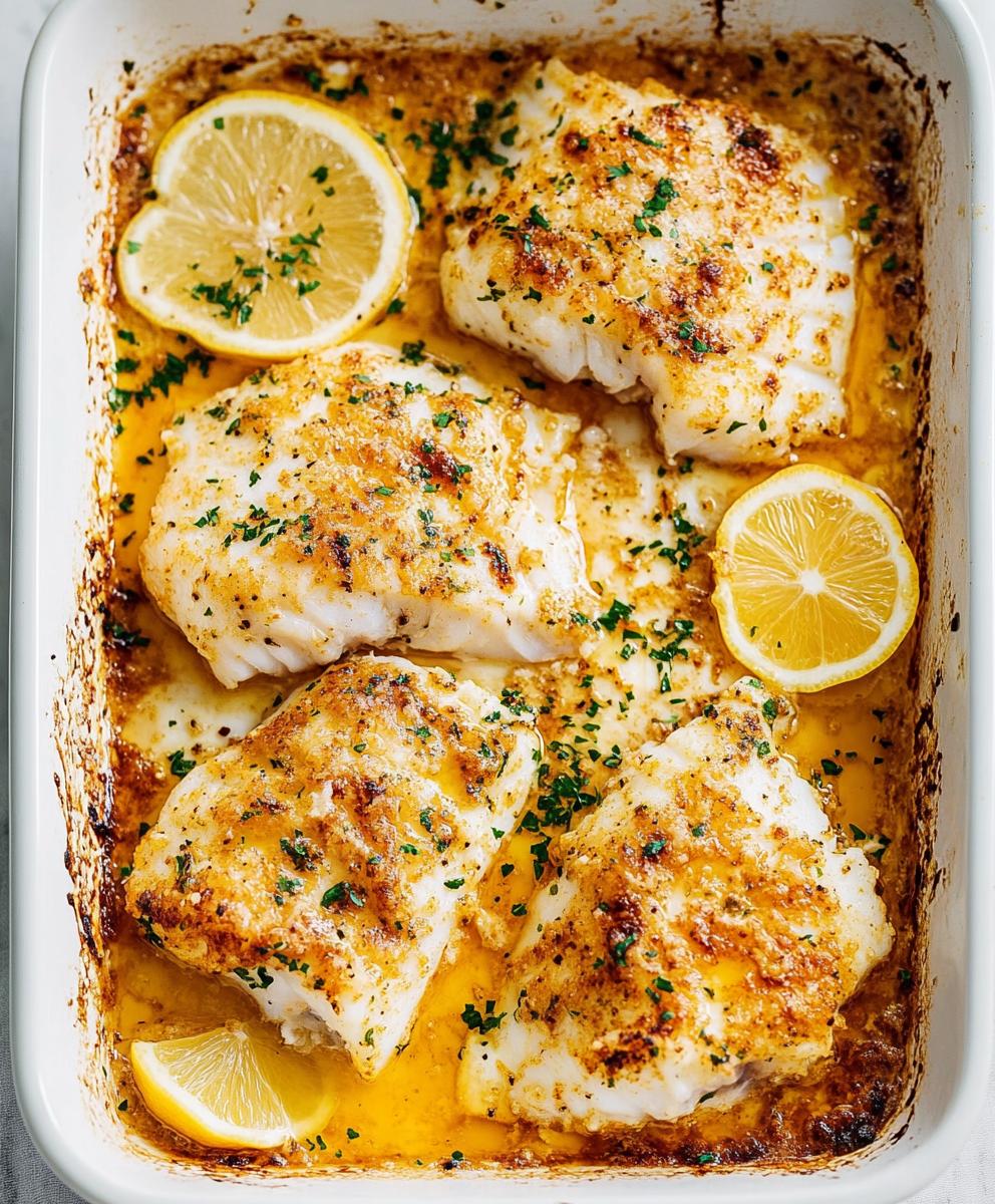 Lemon Butter Baked Cod Recipe