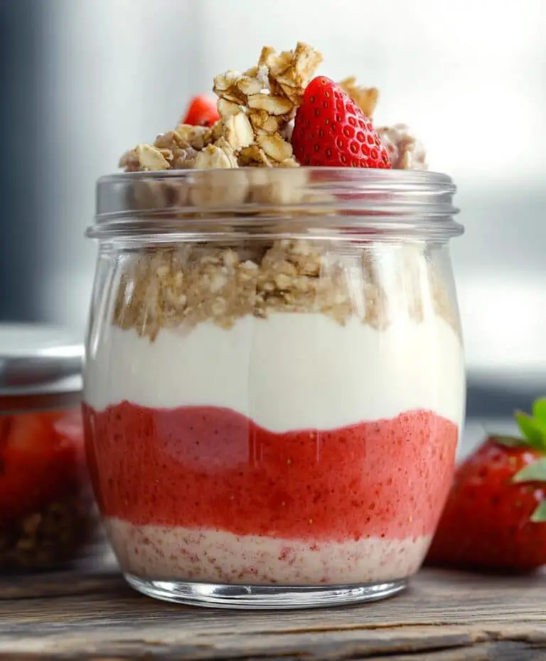 Nutritious Strawberry Cheesecake Overnight Oats Recipe
