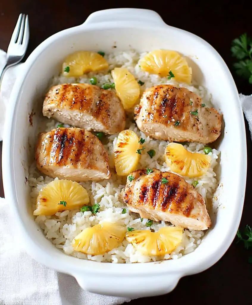 One Pan Pineapple Chicken And Rice Recipe