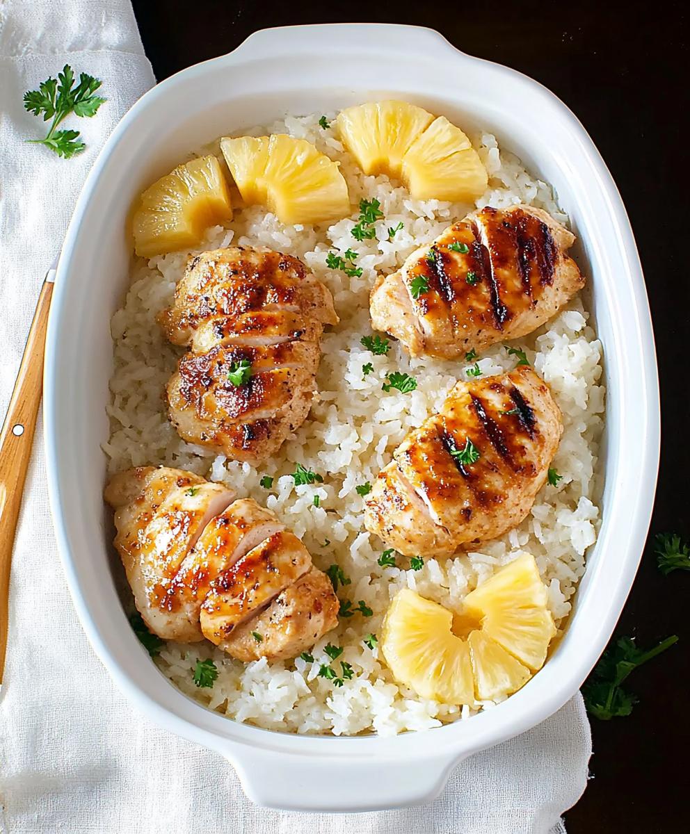 One Pan Pineapple Chicken And Rice Recipe