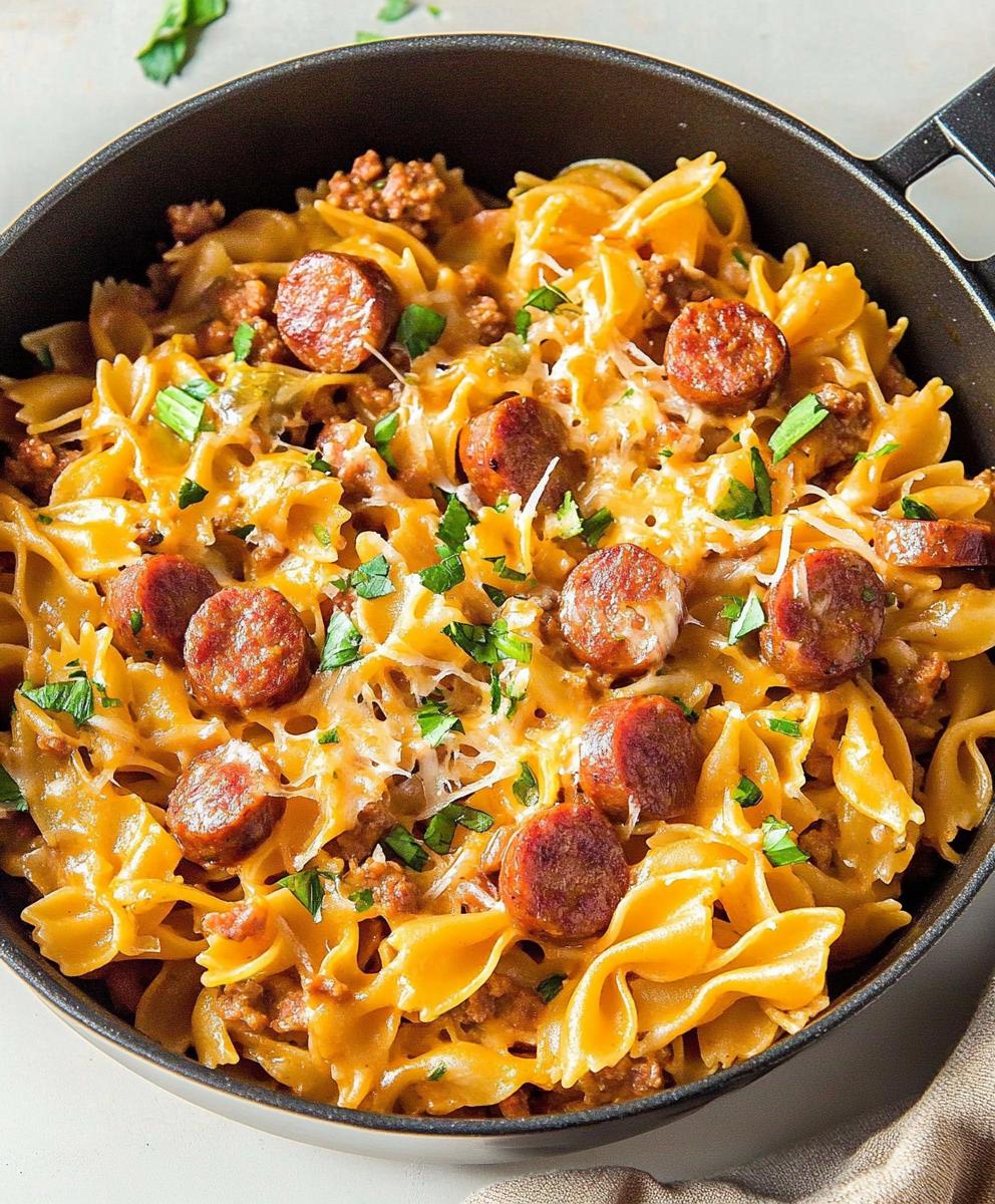 One Pot Smoked Sausage Pasta Recipe