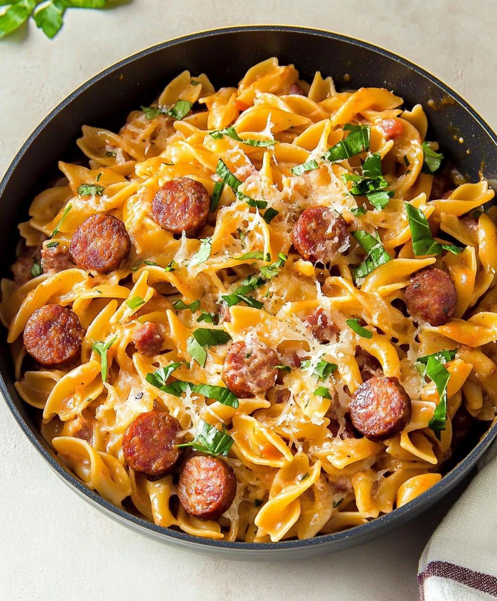 One Pot Smoked Sausage Pasta Recipe
