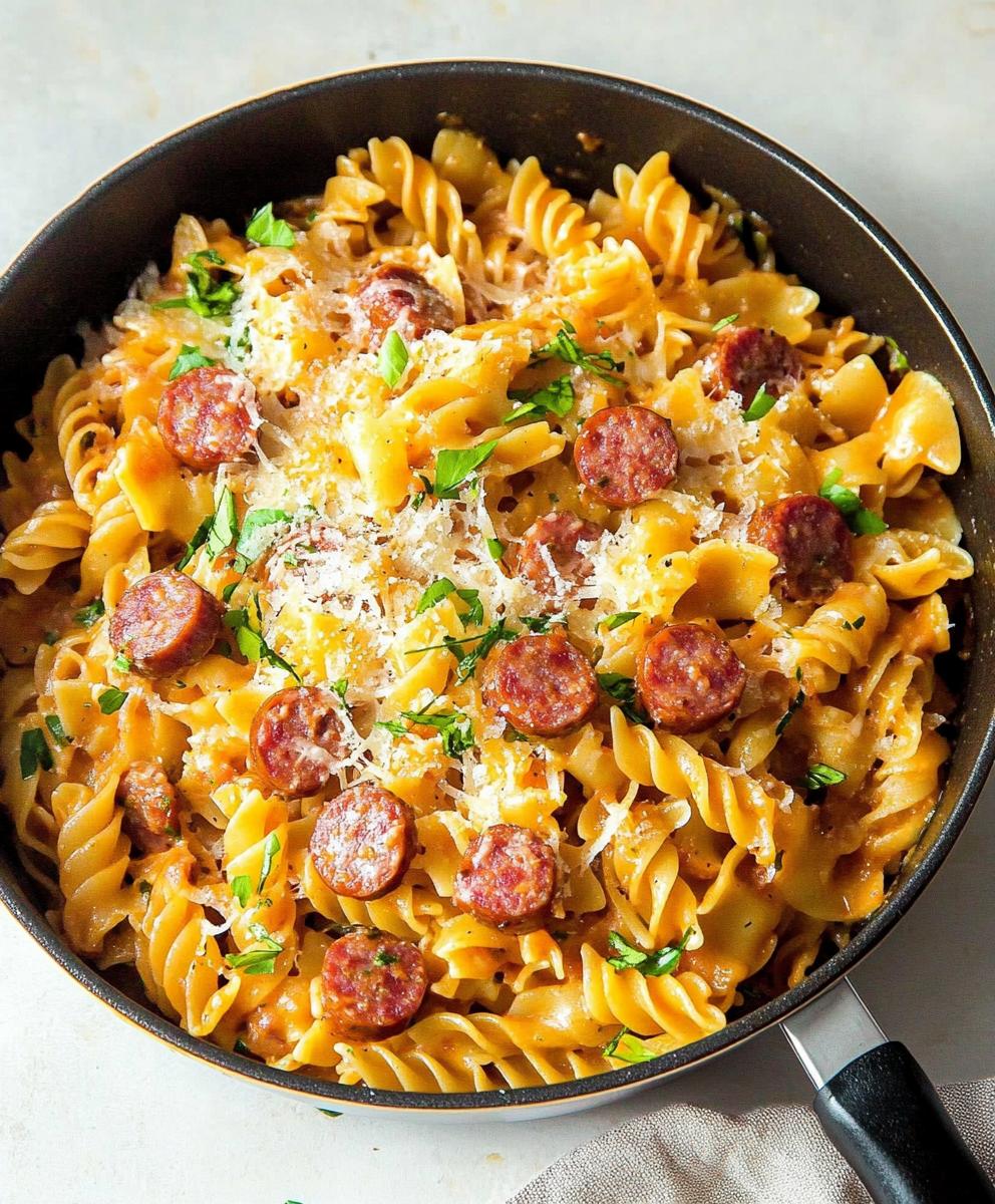 One Pot Smoked Sausage Pasta Recipe