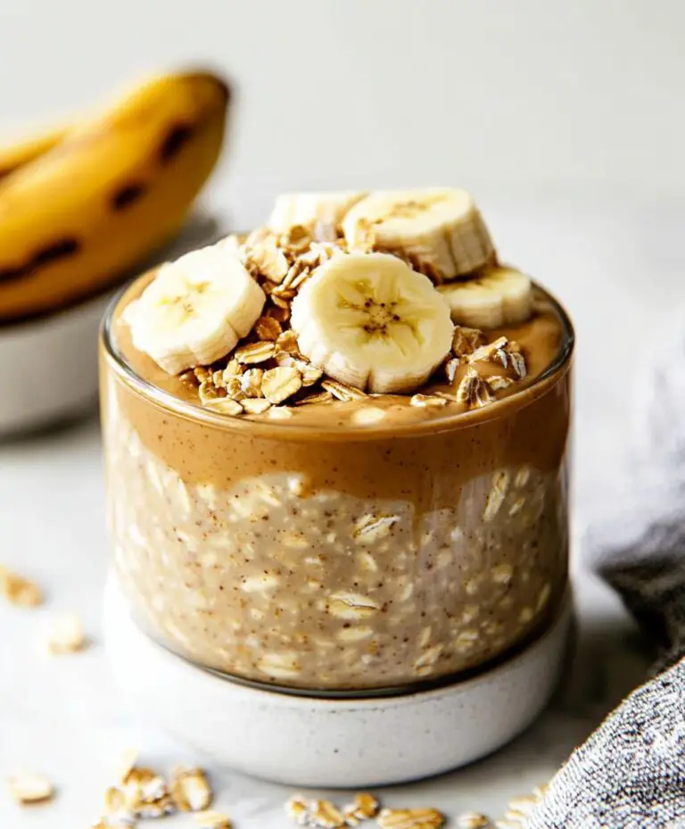 Peanut Butter Banana Overnight Oats Recipe