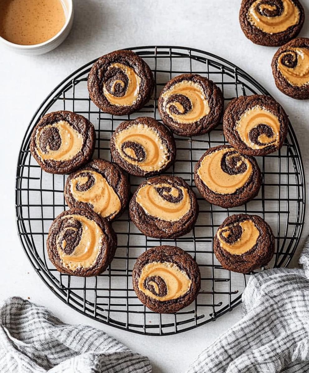 Peanut Butter Swirl Brownie Cookies Recipe