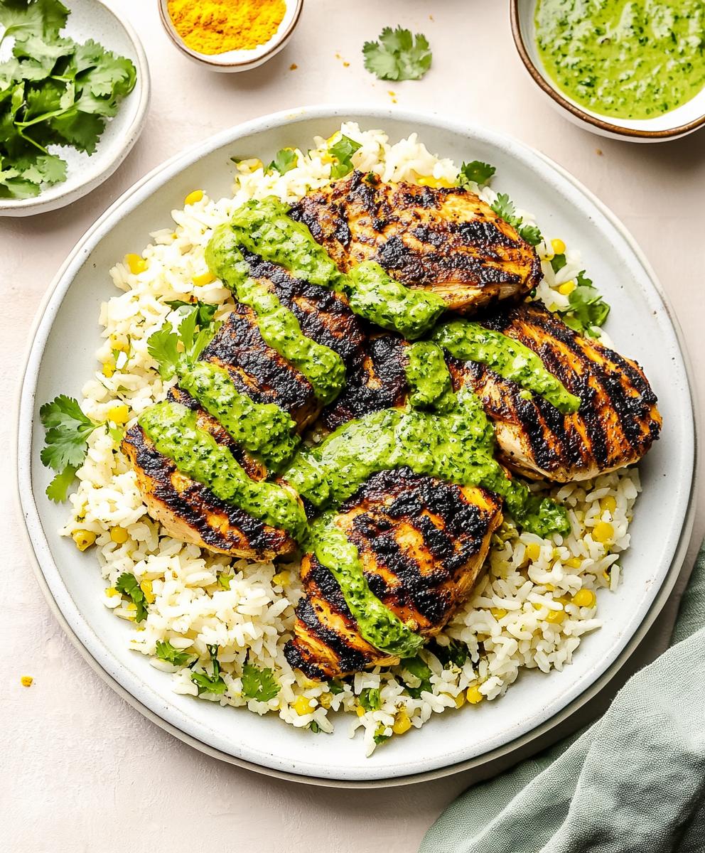 Peruvian Chicken And Rice With Green Sauce Recipe