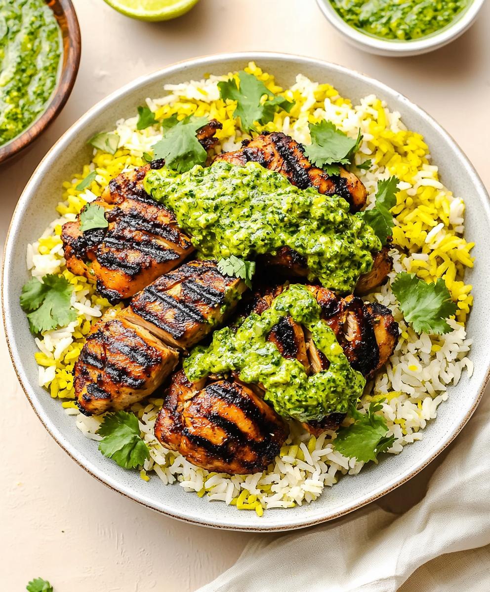 Peruvian Chicken And Rice With Green Sauce Recipe