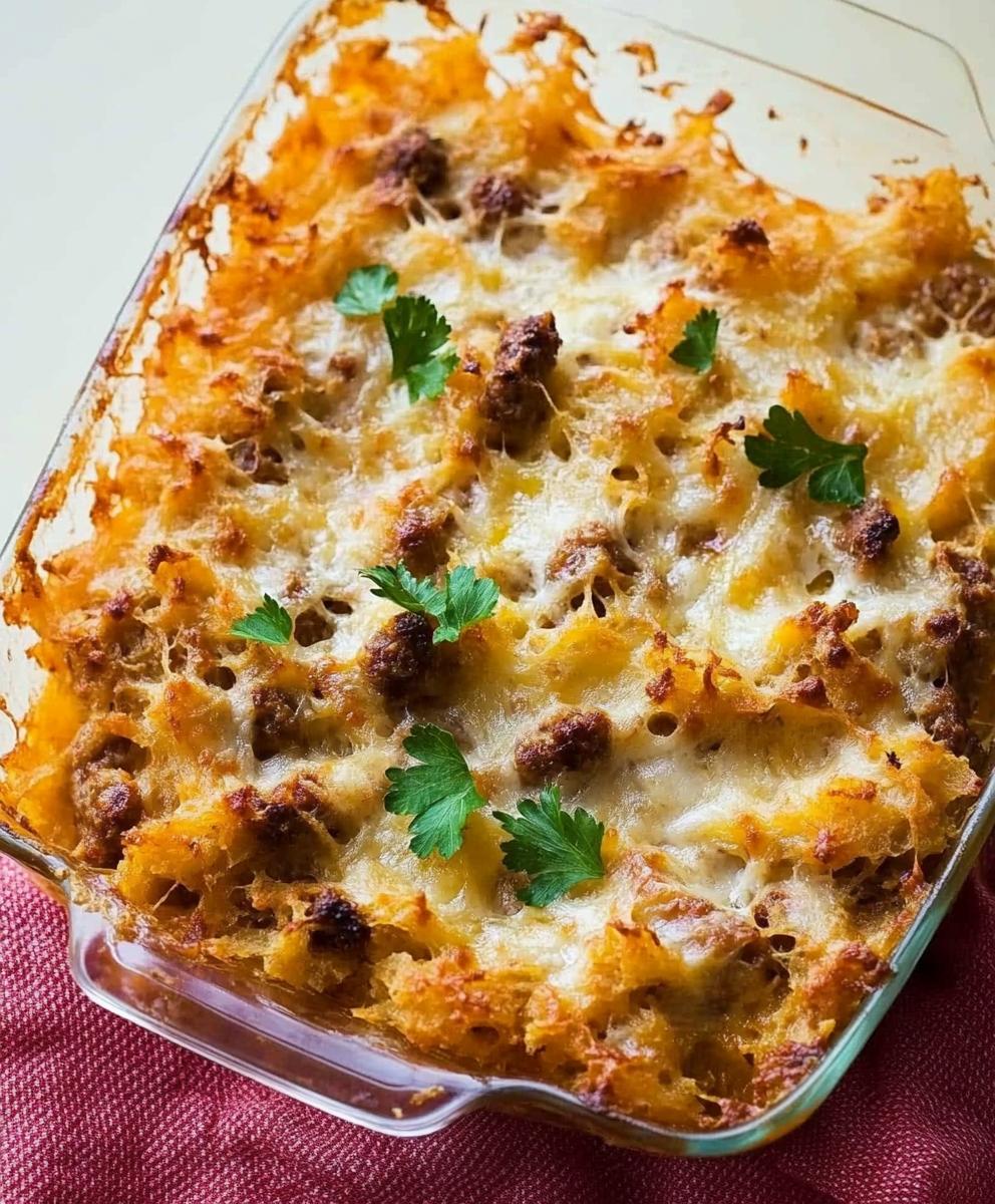Sausage Hash Brown Breakfast Casserole Recipe