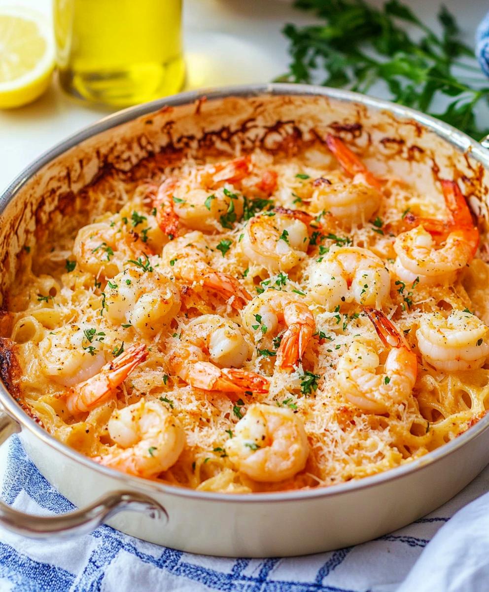 Shrimp Scampi Pasta Bake Recipe