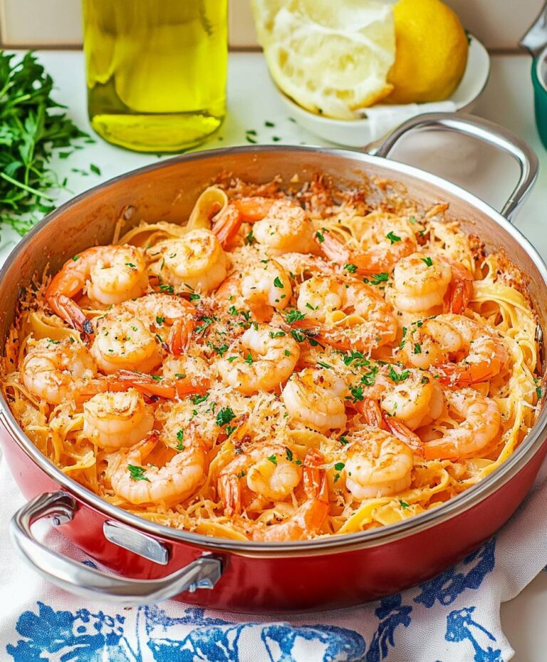Shrimp Scampi Pasta Bake Recipe