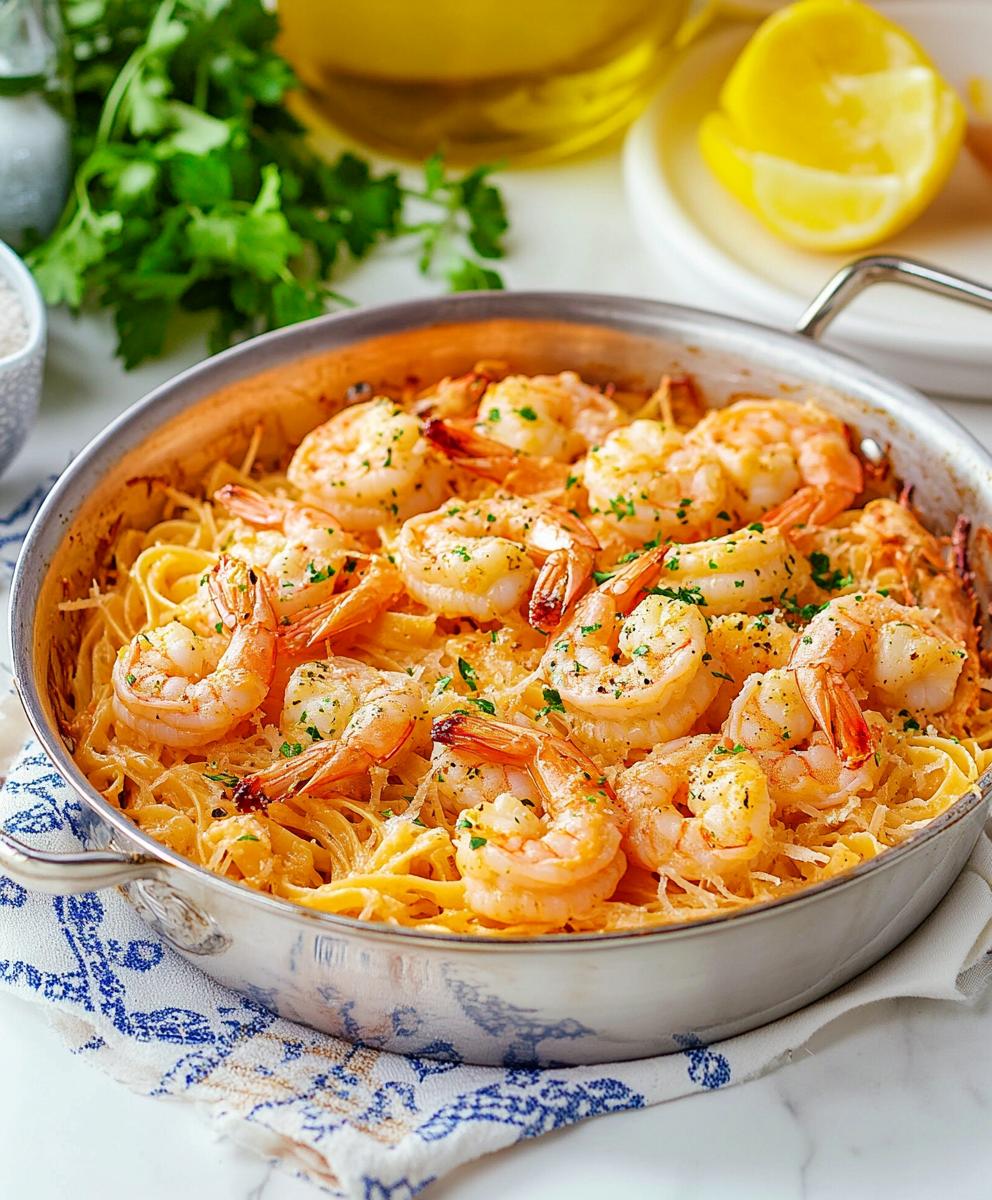 Shrimp Scampi Pasta Bake Recipe