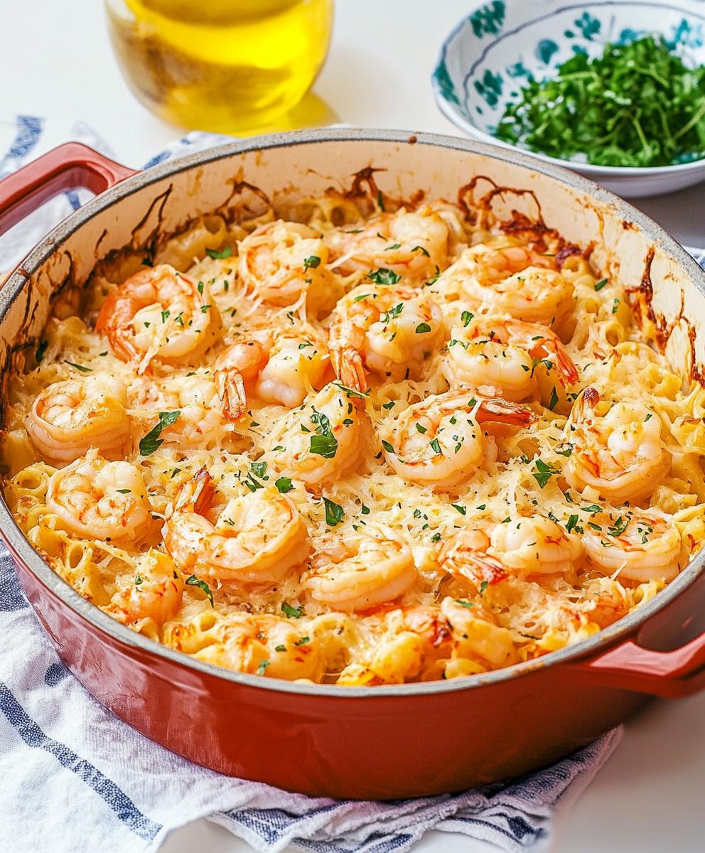 Shrimp Scampi Pasta Bake Recipe