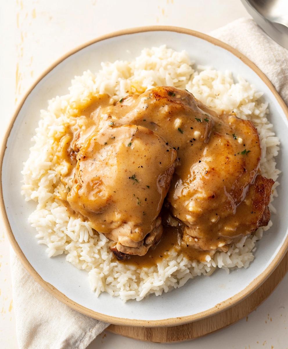 Smothered Chicken With Rice Recipe
