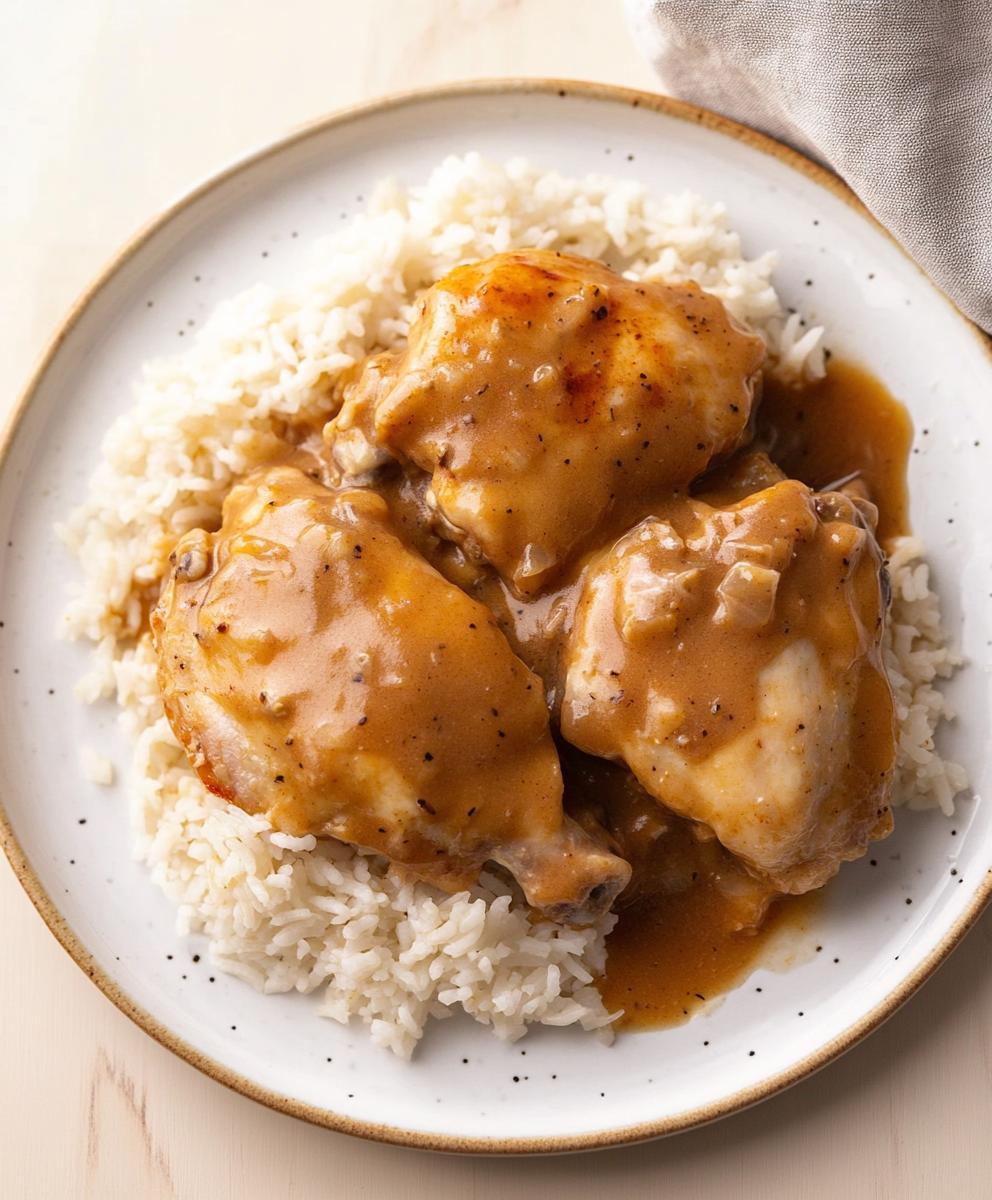 Smothered Chicken With Rice Recipe