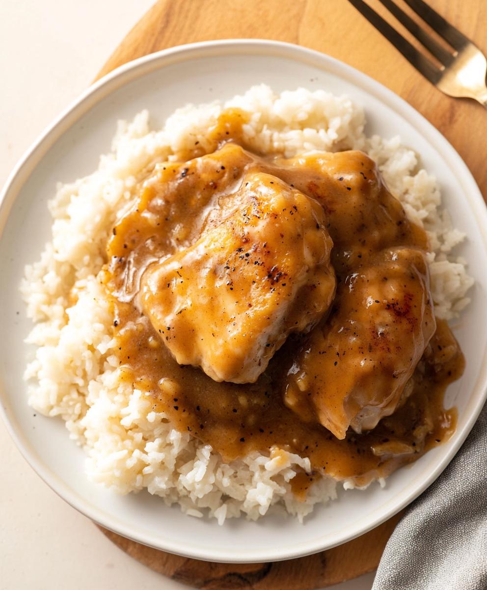 Smothered Chicken With Rice Recipe