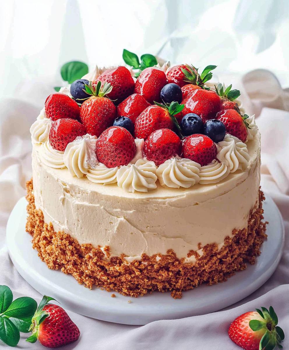 Strawberry Cheesecake Cake Recipe