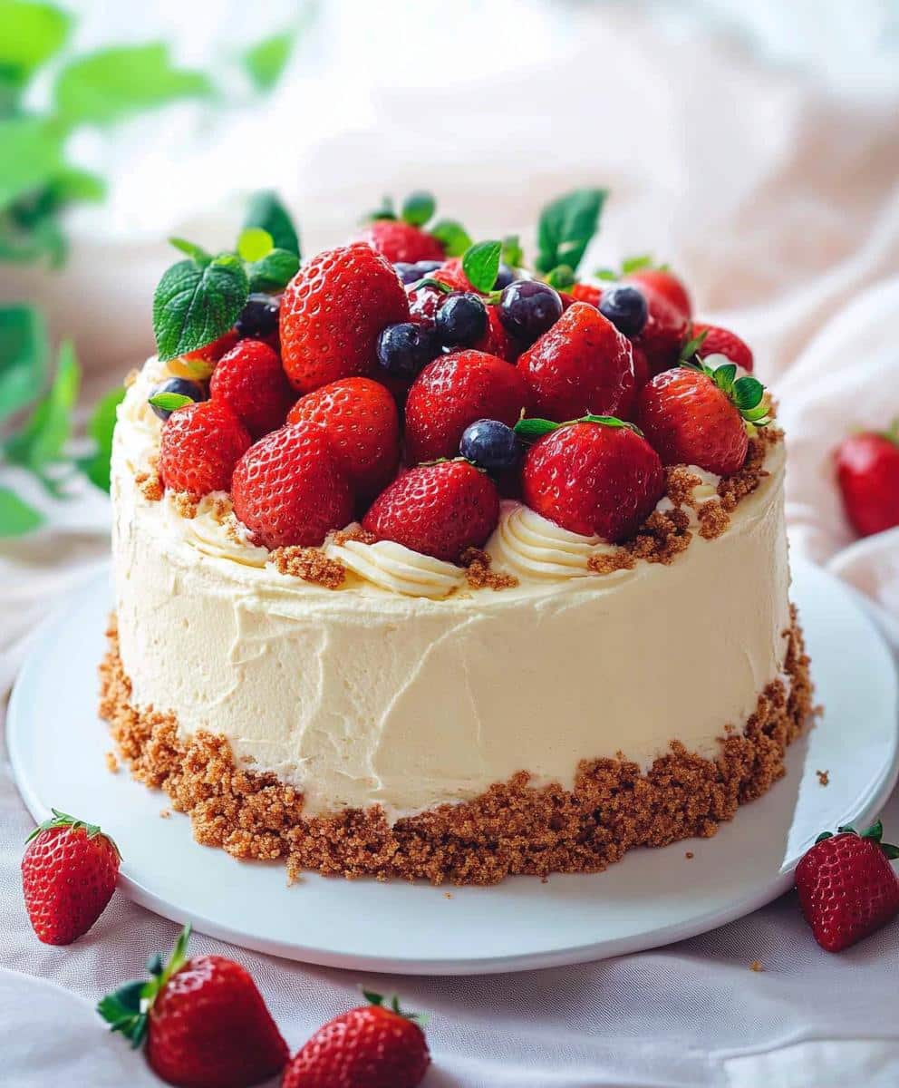 Strawberry Cheesecake Cake Recipe