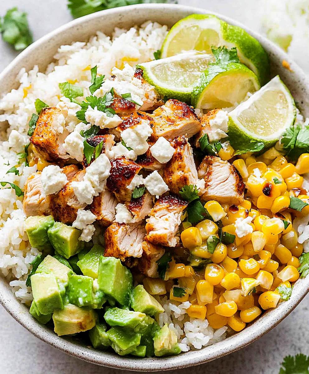 Street Corn Chicken Rice Bowl Recipe