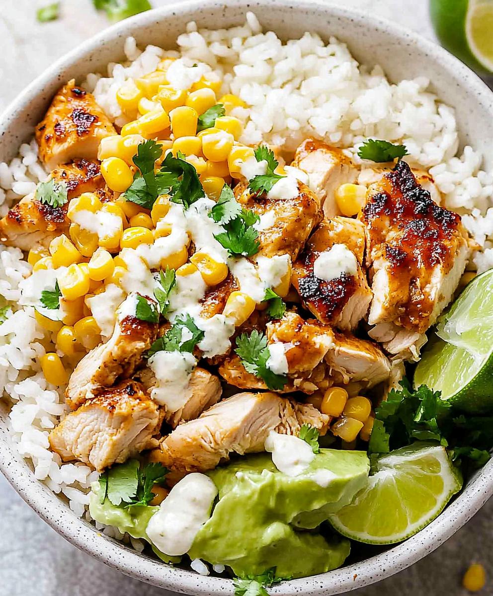 Street Corn Chicken Rice Bowl Recipe