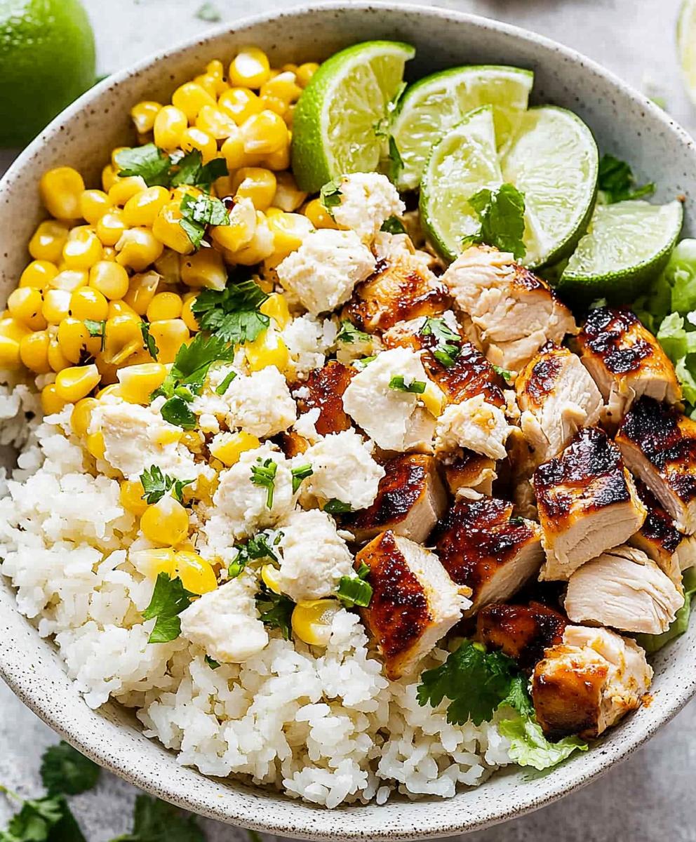 Street Corn Chicken Rice Bowl Recipe