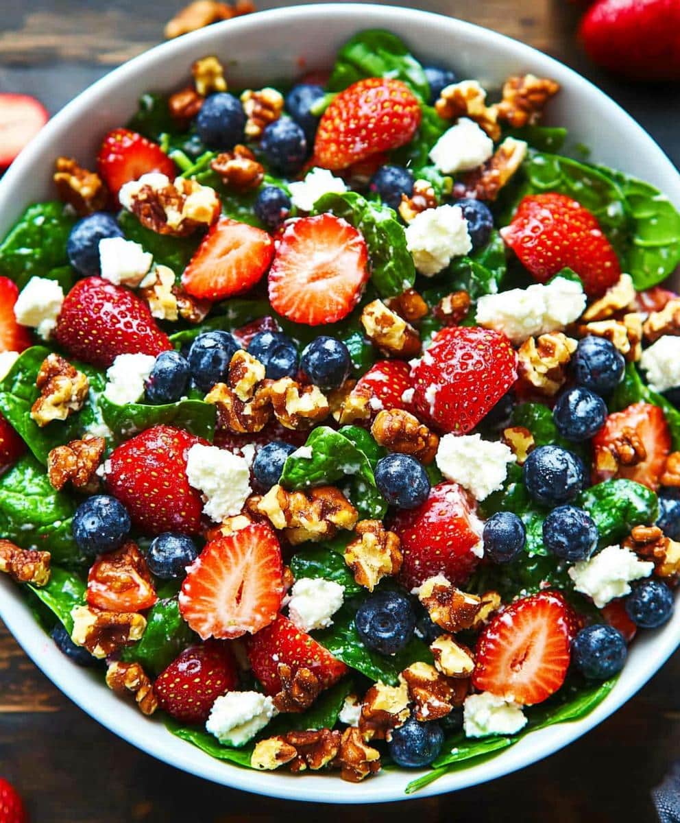 15-minute Strawberry Spinach Salad Recipe
