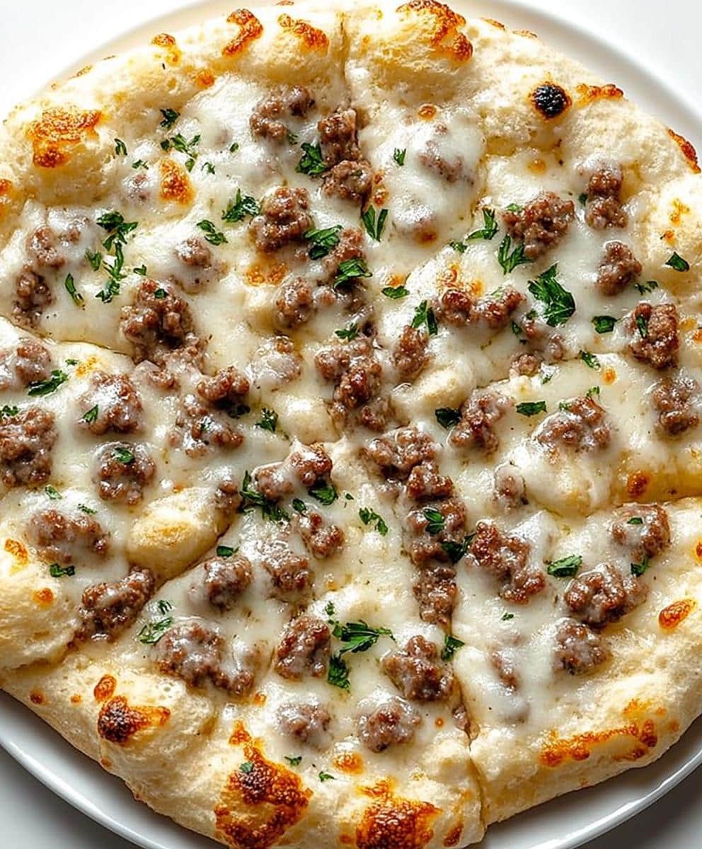 Biscuits And Sausage Gravy Breakfast Pizza Recipe