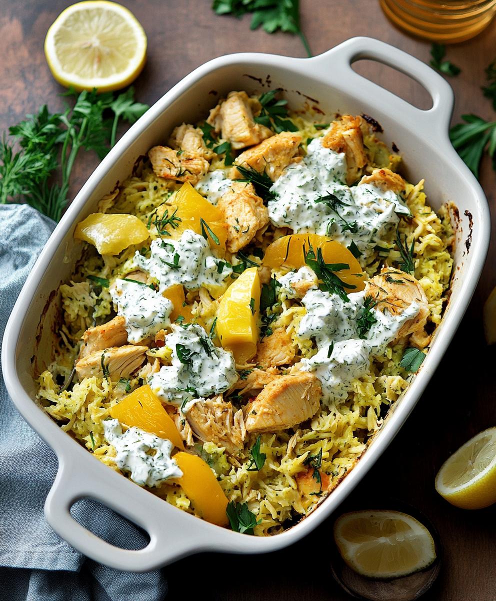 Dump-and-bake Chicken Tzatziki Casserole Recipe