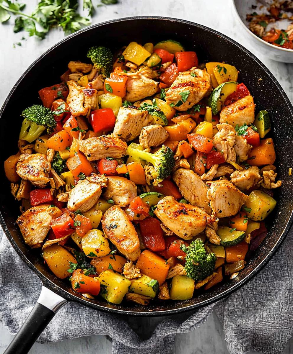 Healthy Chicken And Vegetables Skillet Recipe