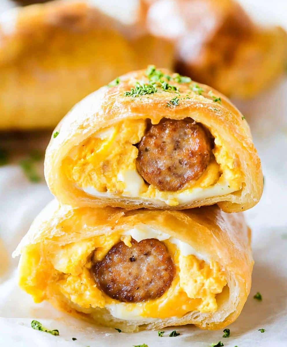 Sausage Egg And Cheese Breakfast Roll-ups Recipe