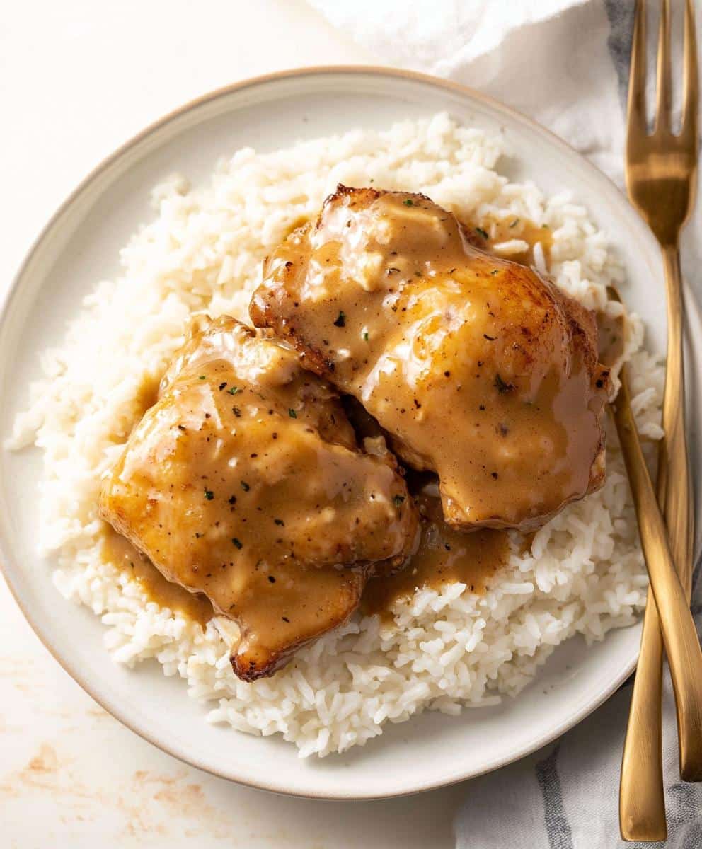 Smothered Chicken With Rice Recipe