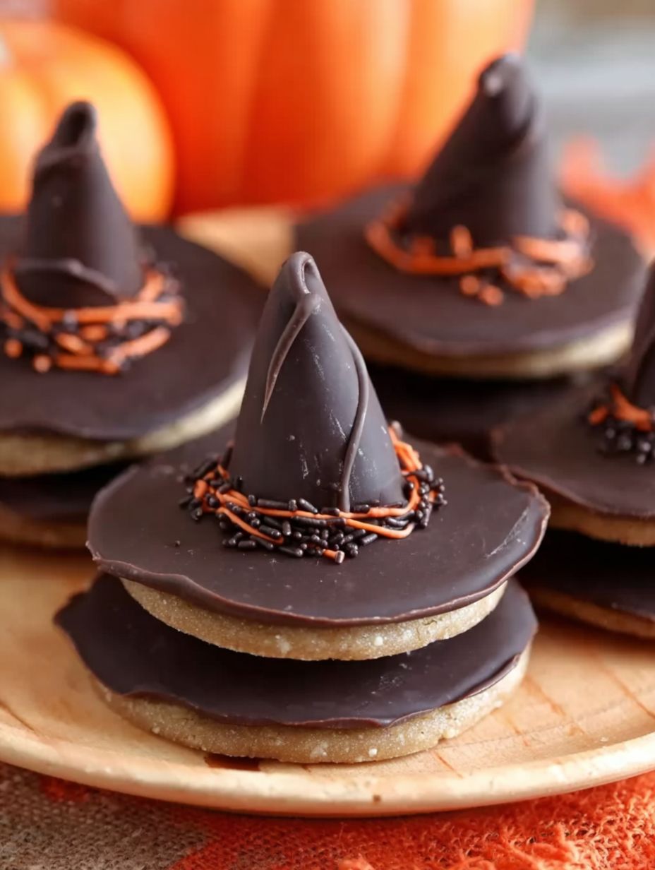 Easy Fudge Stripe Witch Hats For Halloween Recipe